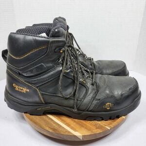 Georgia Boot Work Boot Mens 14 Black Good GB00130 Ergo-Fit Safety Toe Leather